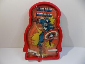 Captain America Pinball Game 1976 Hasbro Marvel Good Condition