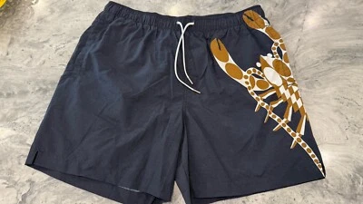 Nuevo Con Etiquetas Hermès Hombre Boxer Largo Forrado Talla Grande Bolsillo Negro Langosta Marrón Foto 1 de 4