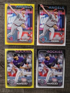 2024 Topps Series 2 Yellow Parallels & Base Davis Daniel & German Marquez. - Picture 1 of 3