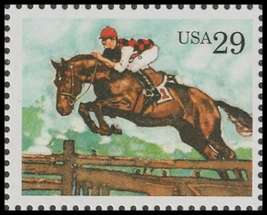 US 2756 Sporting Horses Steeplechase 29c single MNH 1993 - Picture 1 of 1