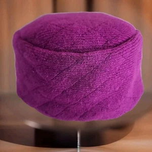 Vintage Womens Hat Daniele Meucci Wool Hat Blend Plum Berry Hat Made In Italy - Picture 1 of 10