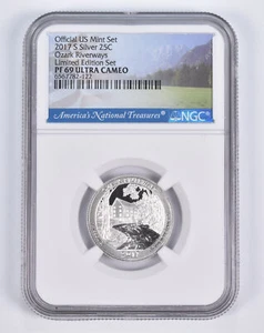 2017-S Silver PF69 ANT Ozark Riverways Quarter Limited Edition NGC - Picture 1 of 5