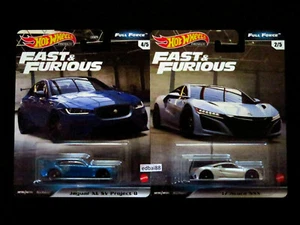 Hot Wheels Fast & Furious Full Force Acura NSX & Jaguar XE SV Project 8, 2 Cars - Bild 1 von 2