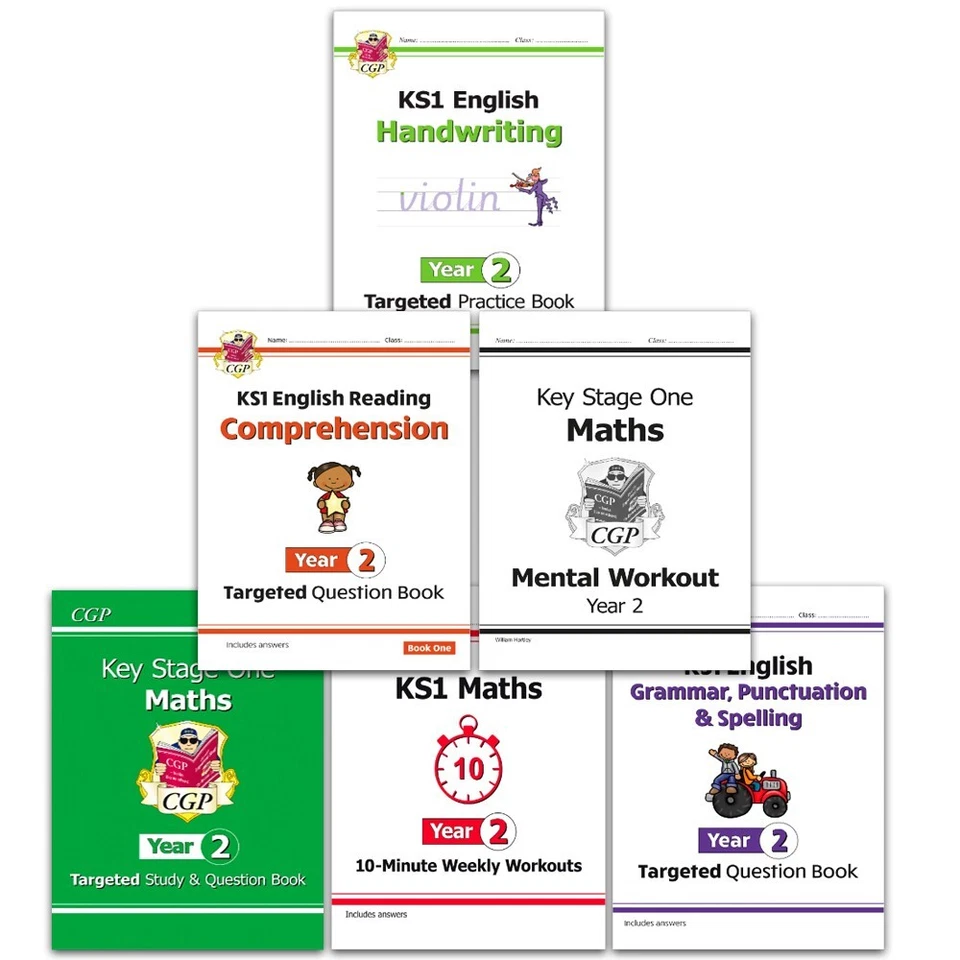 Year 2 Maths and English Home Learning Workbook Bundle for 6 to 7 KS1 - Image 1 of 1