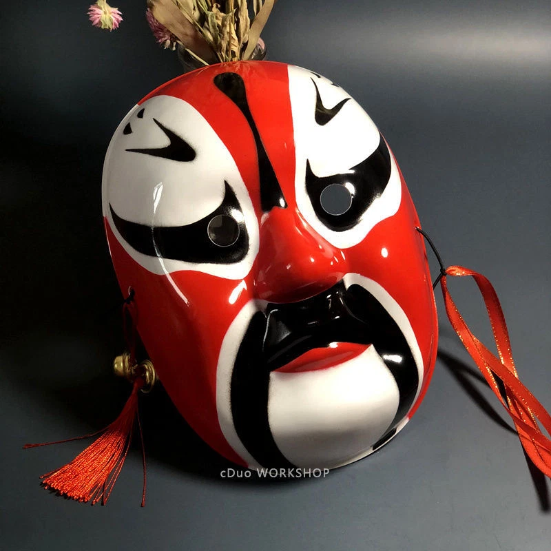 Painted Chinese Style Peking Opera Mask Plastic Drama Mei Lanfang Mask Dance - Image 1 of 4