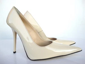 GIOHEL Italy High Heels Pointy Toe Pumps Schuhe Leather Court Nude Beige 43 - Picture 1 of 7