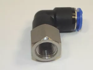 Female Swivel Elbow Push Fit Bspp Threads, Swivel Elbow Metric Push in Fem BSPP - Picture 1 of 4