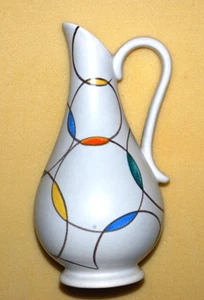 Jarrón botella jarra cerámica Alemania Occidental mediados de siglo moderno 1786 raro - Imagen 1 de 22