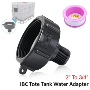 275-330 Gallon IBC Tote Water Tank Drain Adapter 2"NPS Fine Thread x 3/4" NPT - Picture 1 of 12