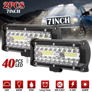 2X LED Work Light Bar Flood Spot Lights Driving Lamp Offroad Car Truck SUV 12V* - Picture 1 of 18