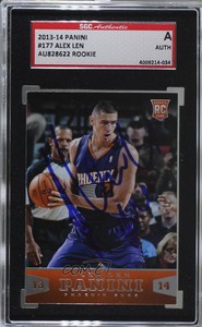 2013-14 Panini Alex Len #177 SGC Authentic Authentic Auto Rookie RC