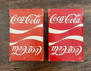 1984 Vintage COCA COLA Bridge Deck Collectible Playing Cards - Red Wave Coke USA - Picture 1 of 11