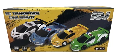 NEW Remote Control Police Car Transform Toys Car Robot Police Car - Image 1 of 4
