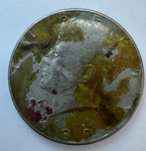 1980 P (filled) Kennedy $50 cent FG Heavily Oxidized Error - Picture 1 of 9