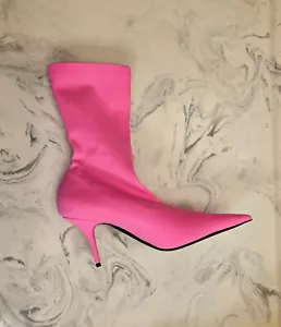 New! Balenciaga Pointed Toe Sock Bootie Pink Womens 10.5 US 40.5 Eur. MSRP $1490 - Picture 1 of 12