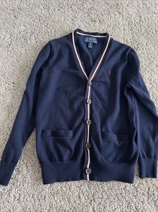 Polo Ralph Lauren Cardigan Navy Size 8 Kids - Picture 1 of 2