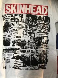 skinhead t shirt Bad Headlines! Skinhead Punk Oi Yob Hooligan Sm Med Lrg Xl Xxl - Picture 1 of 1