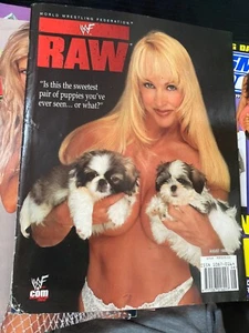 WWF WWE RAW Magazine AUGUST 1999 Debra Cover + Undertaker Poster - Picture 1 of 4