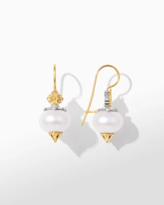 Konstantino Muse Collection Silver & Gold Cultured Pearl Earrings Retail: $1,160 - Image 1 of 2