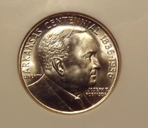 1936 ROBINSON COMMEMORATIVE HALF DOLLAR, NGC MS 65, APPROVED BY CAC. - Picture 1 of 3