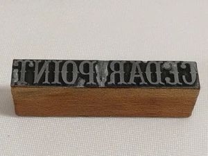 Kleiner Cedar Point Vintage Buchdruck Druckerblock Vergnügungspark  - Bild 1 von 4