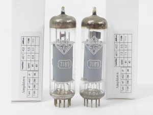 Telefunken 7189 Vintage Gray Plate Audio Tube (matched Pair, test near NOS spec) - Picture 1 of 6
