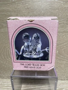 1989 Enesco Precious Moments Braut und Bräutigam Hochzeitsgeschenk Kristall #634077 Neu aus altem Lagerbestand - Bild 1 von 10