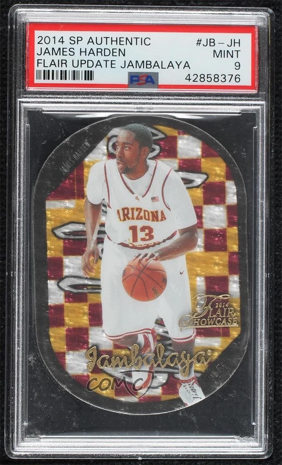 2014 SP Authentic 2014-15 Flair Jambalaya Update James Harden #JB-JH PSA 9 MINT - Image 1 of 2
