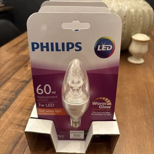 Philips 60 W weiches weißes Licht 7 W LED warmes Leuchten dimmbar 500 Lumen - 4 Stück - Bild 1 von 2