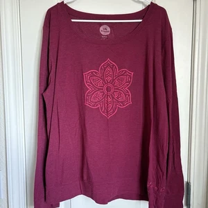 Life Is Good Mandala Daisy Crusher Flex Oversize Crew Sweatshirt für Damen – XL - Bild 1 von 6