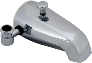 Caño desviador de bañera de zinc EZ-FLO 5-1/4 pulgadas con 4 x 4 x 5,25", cromado - Imagen 1 de 5
