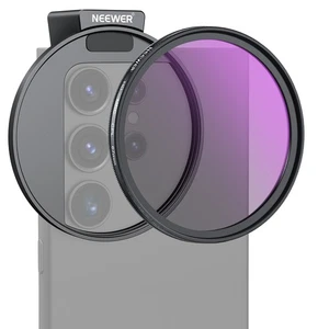 NEEWER NW SERIES SD 67mm CPL Phone Filter - w/ Cold Shoe for iPhone/Samsung - Picture 1 of 8