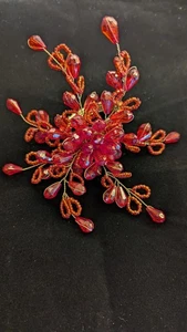 Serviettenringe Kim Seybert Perlen Rot Gold Burst 12er Set Urlaub Unterhaltsam... - Bild 1 von 5