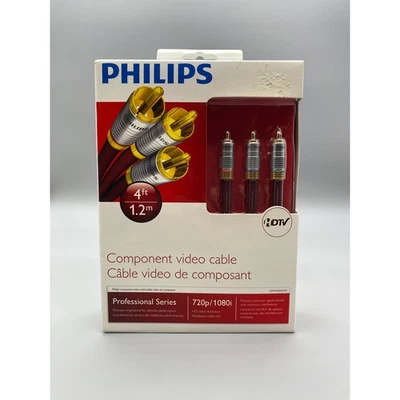 Cable de video por componentes Philips SWW1301U/27 4 pies serie profesional NOS HDTV Foto 1 de 4