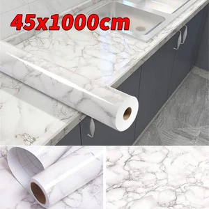 10M Marmor Klebefolie Selbstklebende Möbelfolie Küchenfolie Schrankfolie Tapete - Bild 1 von 12