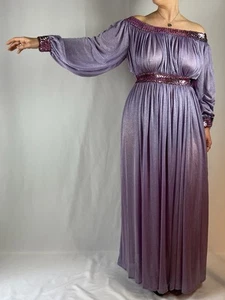 Soft, Sheer, Lilac Goddess Dress - C&A - Long; Peasant Sleeves (Size M/L) - Bild 1 von 11