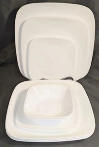 Corelle Studio reinweiß quadratisches Geschirr, 9er Set - Teller & Schüsseln - Bild 1 von 5