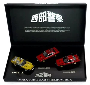 Juego de 3 cajas premium escala 1/43 "Seibu Keisatsu" diecast películas coleccionar - Imagen 1 de 4