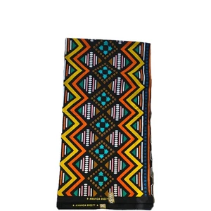 African Fabric Print 100% Cotton Ankara 6 Yards Quality Crafting Sewing Material - Picture 1 of 7