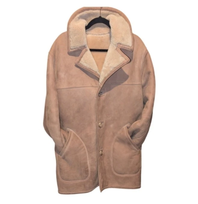 ＳＡＷＹＥＲ ＯＦ ＮＡＰＡ Sawyer of Napa Suede Shearling Coat Sz S