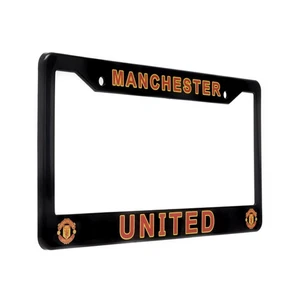 Manchester United License Plate Frame Cover – Black Slim Universal - EliteAuto3K - Picture 1 of 5