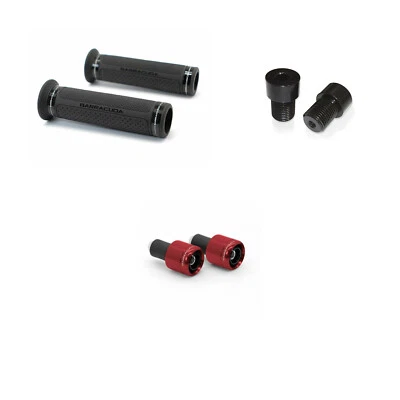 Yamaha FZ6 Barracuda Handlebar Ring Grips + Yamaha Adaptors + Bar Ends Red - Изображение 1 из 4