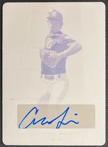 2020 LEAF PERFECT GAME CONNOR SIMON MAGENTA PRINTING PLATE #1/1 GAMEDAY AUTO - Picture 1 of 2