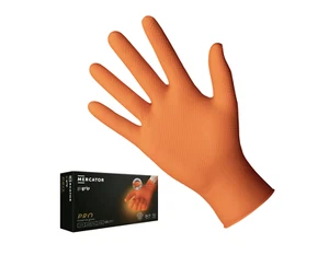 Nitrilhandschuhe Orange Einweghandschuhe Werkstatt go grip pro Latexfrei - Bild 1 von 8
