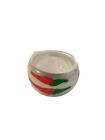 M O P Q 52-58mm SILVER Vintage LUCITE Acrylic 2 Red Chilli Chunky Ring Jewellery