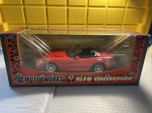 Motorworks 1:18 Die Cast 2003 DODGE VIPER RT/10 RED Convertible CAR NEW - Picture 1 of 8
