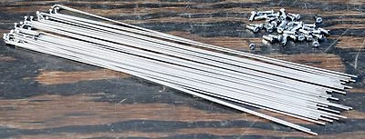 36 294mm SS14 Gauge Wheel Smith Stainless Steel Bicycle Spokes 12mm Nipples Bike - Image 1 of 4