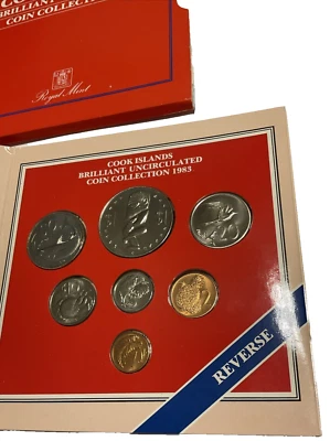1983 The Royal Mint Cook Islands Brilliant Uncirculated 7 coin Set - Image 1 of 4