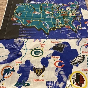 Lote de 2 fundas de almohada planas gemelas de fútbol americano de la NFL 1997 The Bibb Company usadas en excelente estado - Imagen 1 de 11
