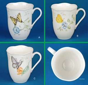 PRADO DE MARIPOSAS Lenox, 10 oz. Taza/s, ¡COMO NUEVA/SIN USAR! TOMA TU ELECCIÓN - Imagen 1 de 15